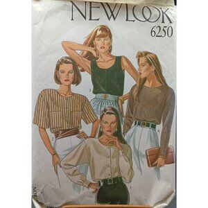 New Look 6250 Vintage Sewing Pattern 6-In-1 Top Blouse